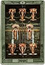 8 of Cups, Indolence, Deck: Thoth Tarot