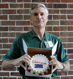 Dave with cake